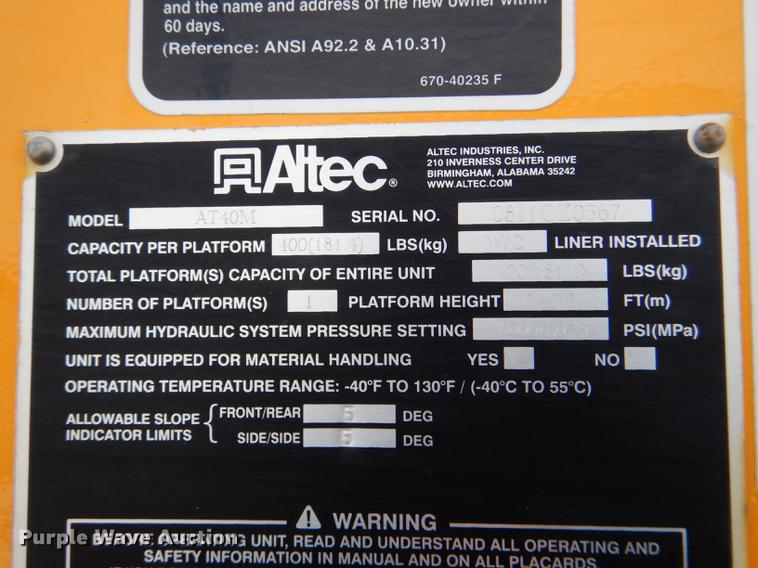 image for item DE0145 2011 Ford F550 Super Duty bucket truck