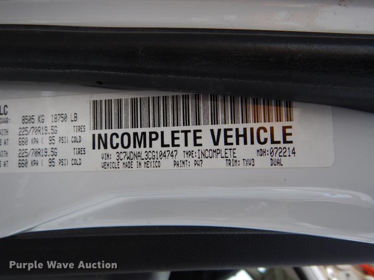 image for item DE0159 2012 Dodge Ram 5500 bucket truck