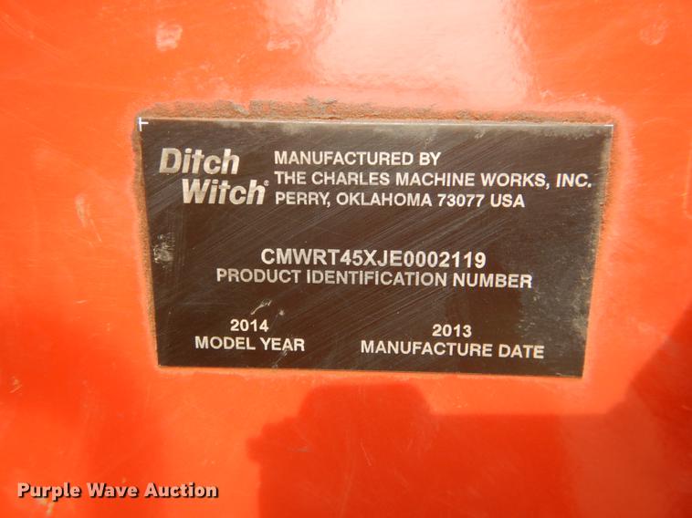 image for item DE3855 2014 Ditch Witch RT45 trencher