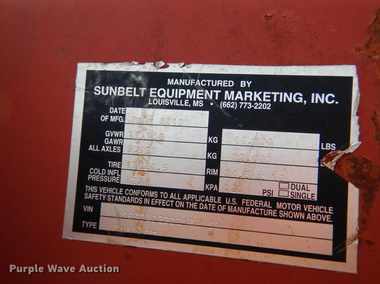 image for item DE3863 2013 Sunbelt pole trailer
