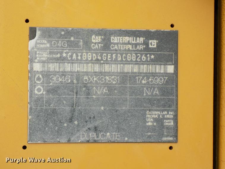 image for item DE7616 2002 Caterpillar D4G LGP dozer