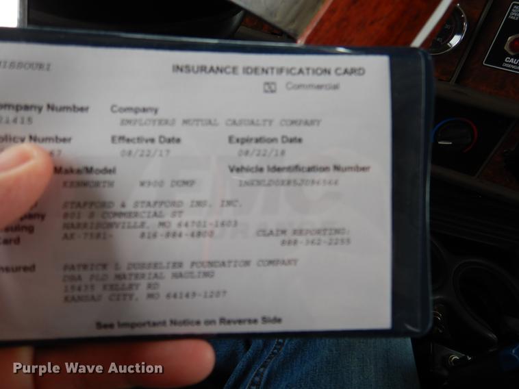 image for item DF3286 2005 Kenworth W900 dump truck