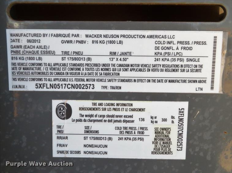 image for item DG3885 2012 Wacker Neuson LTN6 light plant