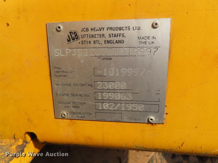image for item DN9076 2005 JCB JS220 excavator