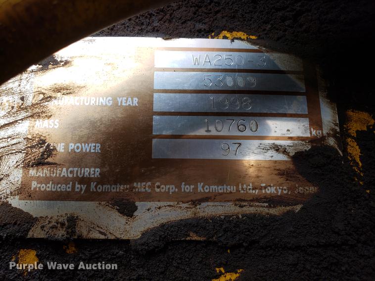 image for item EN9798 1998 Komatsu WA250 wheel loader