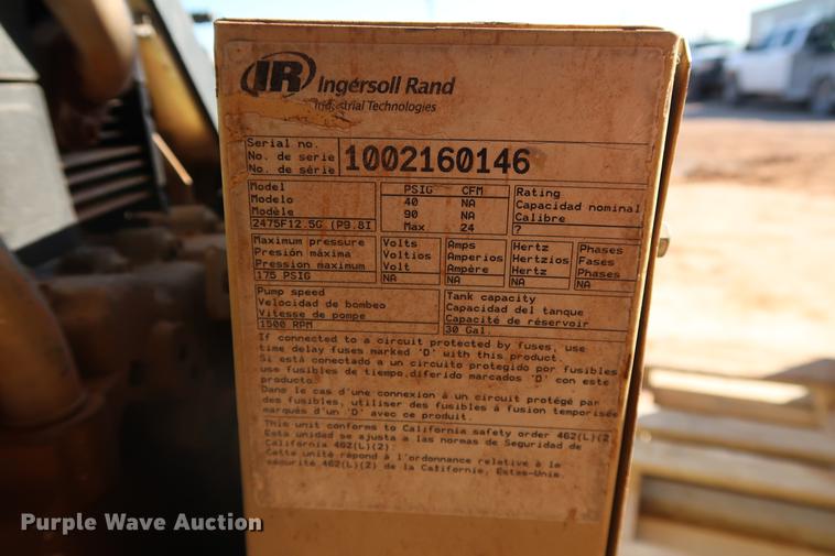 image for item FE9587 Ingersoll Rand 2475 air compressor