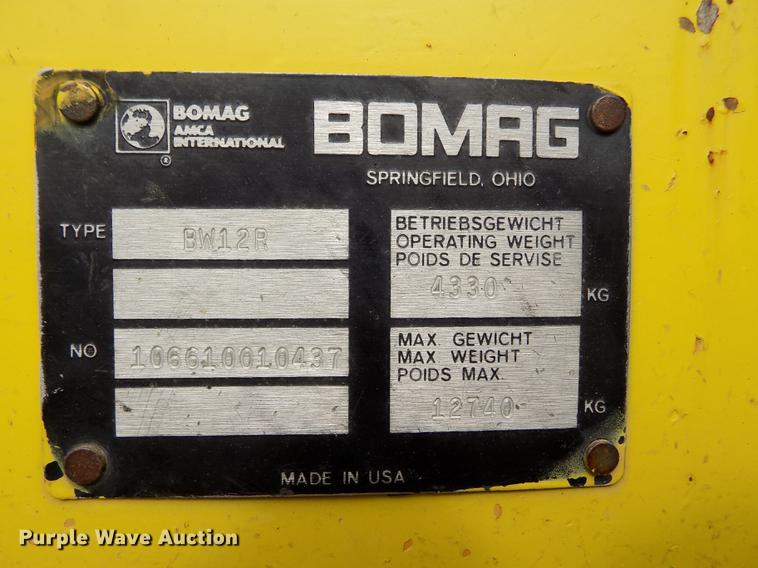 image for item FH9061 1988 Bomag BW12R pneumatic roller
