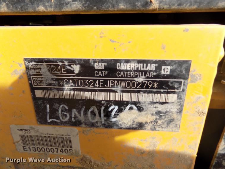 image for item FH9099 2012 Caterpillar 324E L excavator