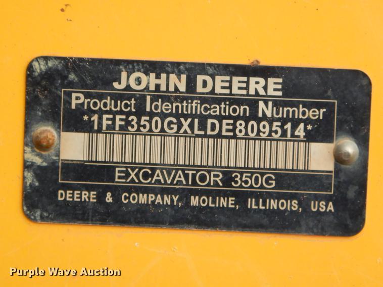 image for item FQ9571 2013 John Deere 350G excavator