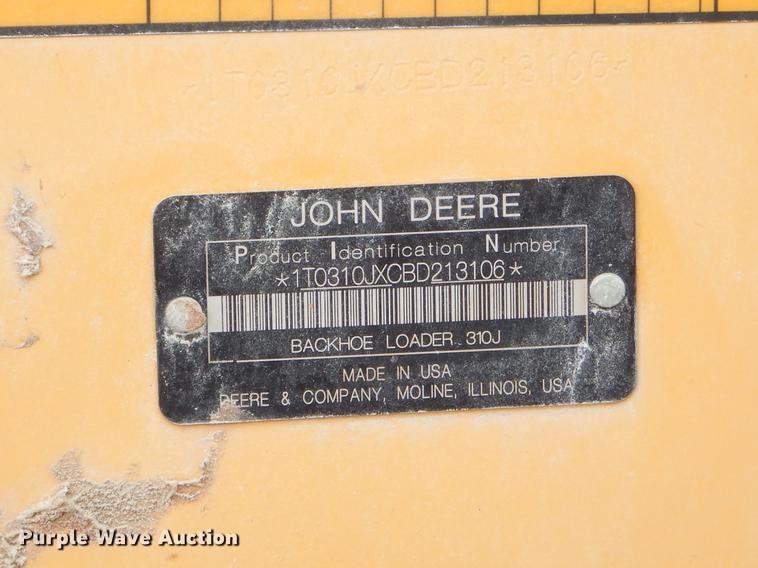 image for item FQ9585 2012 John Deere 310J backhoe