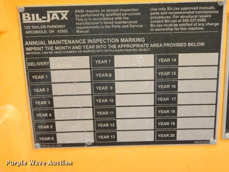 image for item FQ9599 2011 Biljax 3632 boom lift