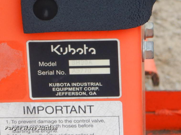 image for item FQ9633 Kubota BH90A tractor backhoe