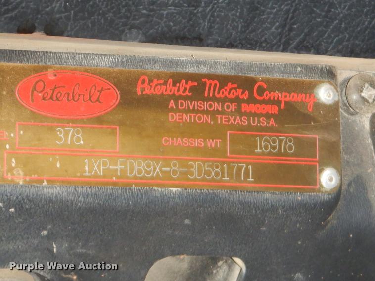 image for item FQ9635 2003 Peterbilt 378 semi truck