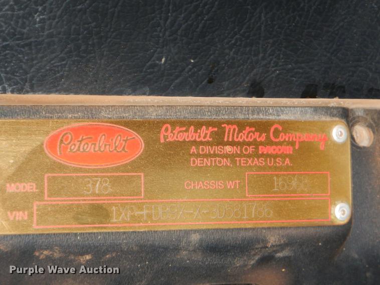 image for item FQ9639 2003 Peterbilt 378 semi truck