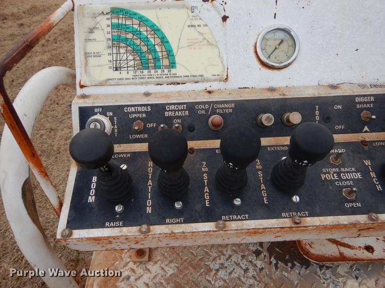 image for item FQ9644 1995 Ford F800 digger derrick truck