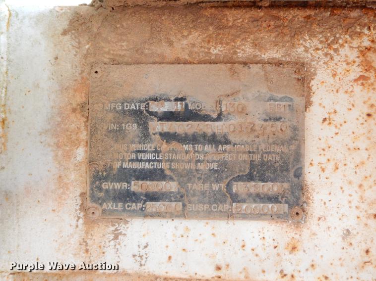 image for item FQ9647 2011 Galyean 130BB tank trailer