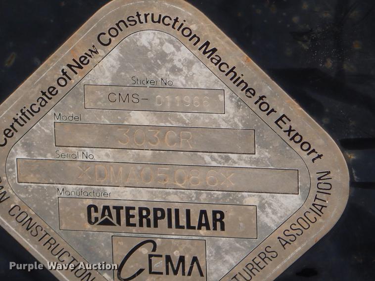 image for item FQ9648 2006 Caterpillar 303 CR mini excavator