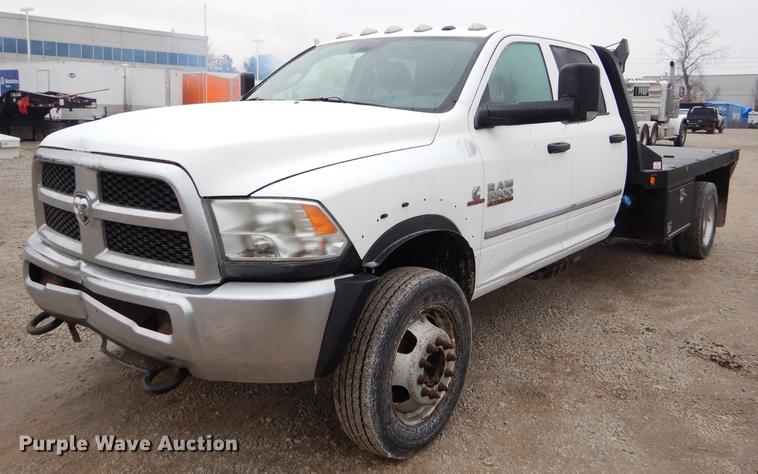 image for item FQ9704 2014 Dodge Ram 5500 Crew Cab flatbed truck