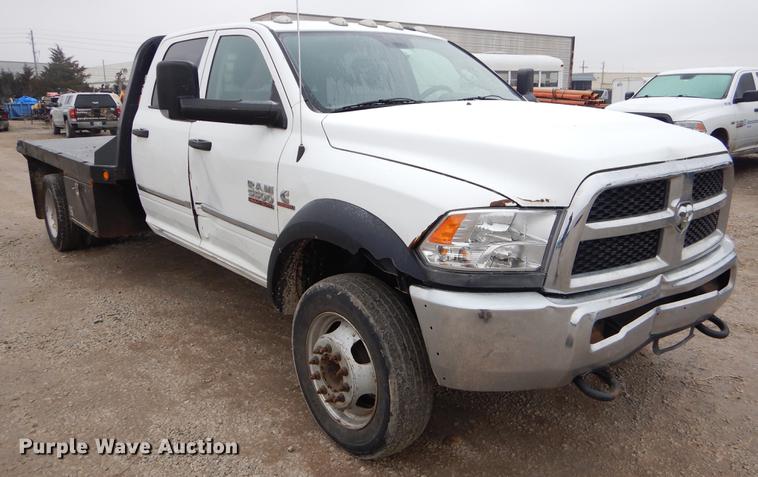 image for item FQ9704 2014 Dodge Ram 5500 Crew Cab flatbed truck