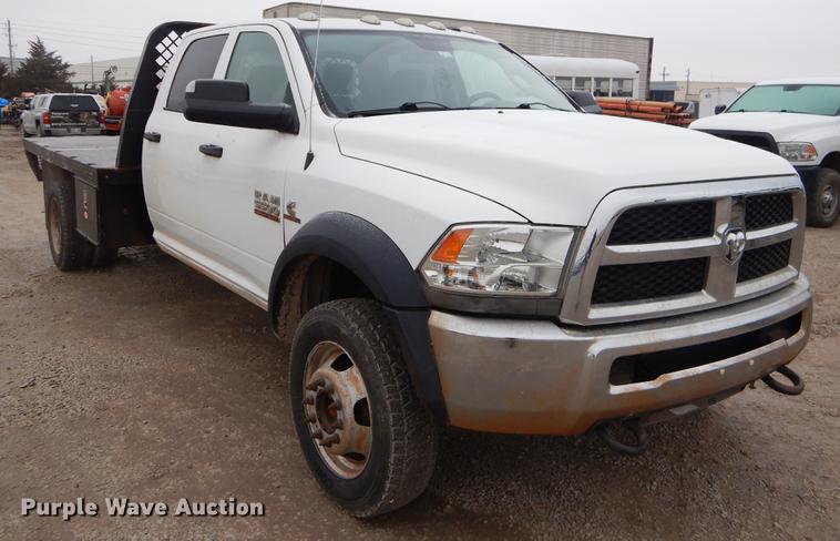 image for item FQ9705 2014 Dodge Ram 5500 Crew Cab flatbed truck