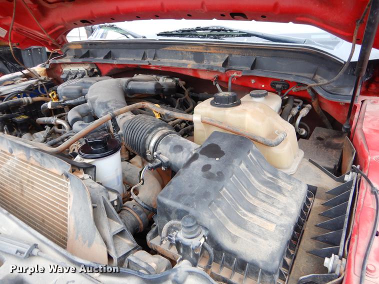 image for item FQ9707 2011 Ford F450 Super Duty Crew Cab flatbed truck with crane