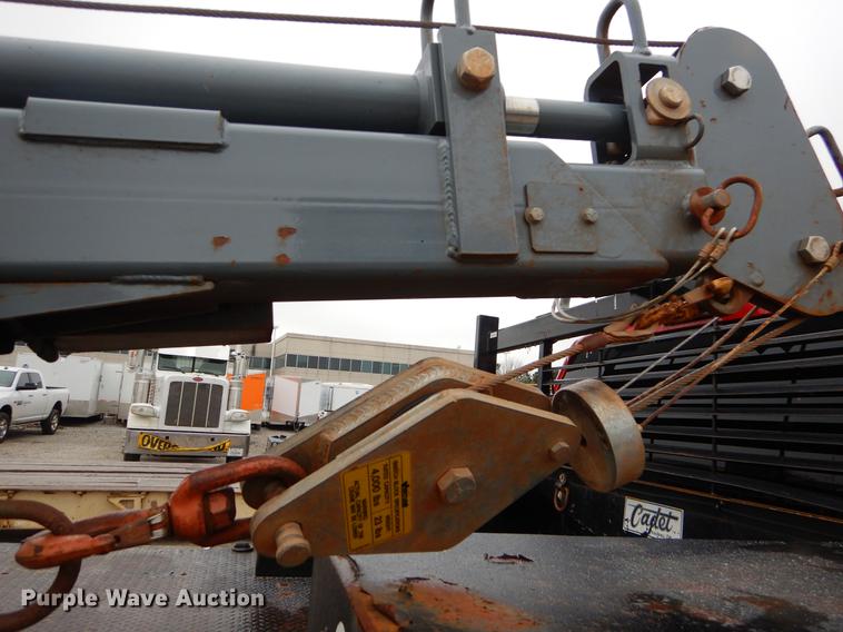 image for item FQ9707 2011 Ford F450 Super Duty Crew Cab flatbed truck with crane