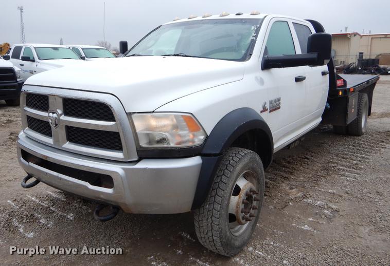 image for item FQ9708 2014 Dodge Ram 5500 Crew Cab flatbed truck