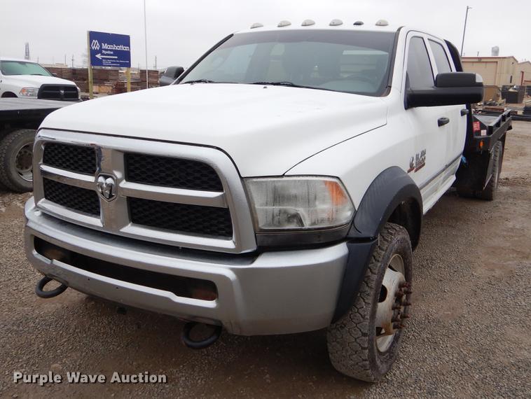 image for item FQ9709 2014 Dodge Ram 5500 Crew Cab flatbed truck