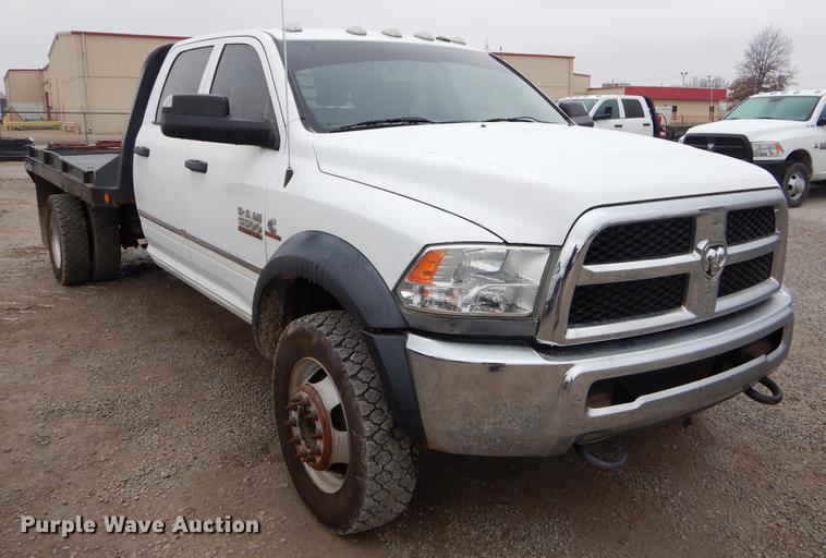 image for item FQ9709 2014 Dodge Ram 5500 Crew Cab flatbed truck