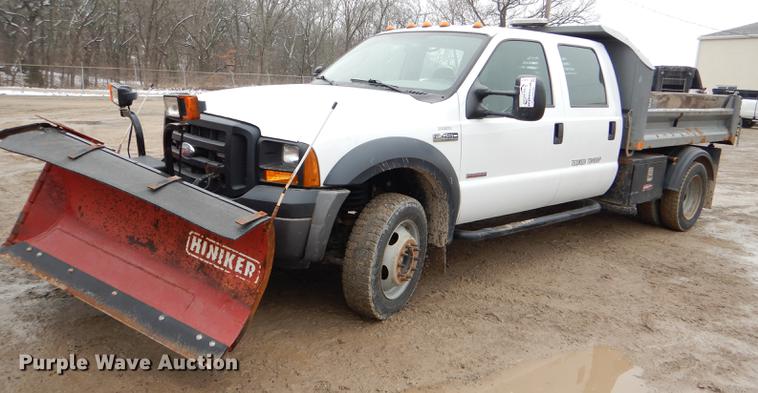 image for item DE0012 2007 Ford F450 Super Duty XL Crew Cab dump bed pickup truck