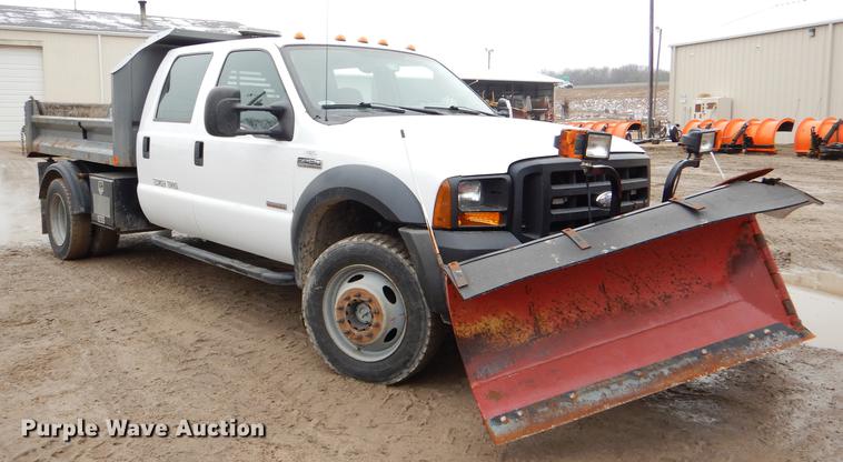 image for item DE0012 2007 Ford F450 Super Duty XL Crew Cab dump bed pickup truck