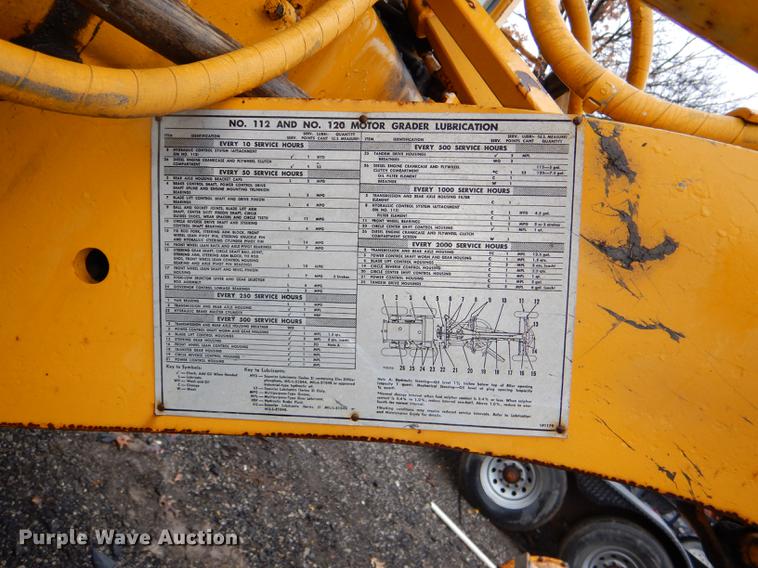 image for item DE0025 1972 Caterpillar 112F rigid frame motor grader