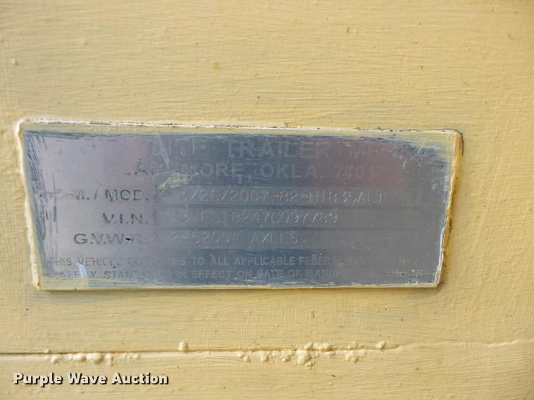 image for item DF7659 2007 Starlite utility trailer