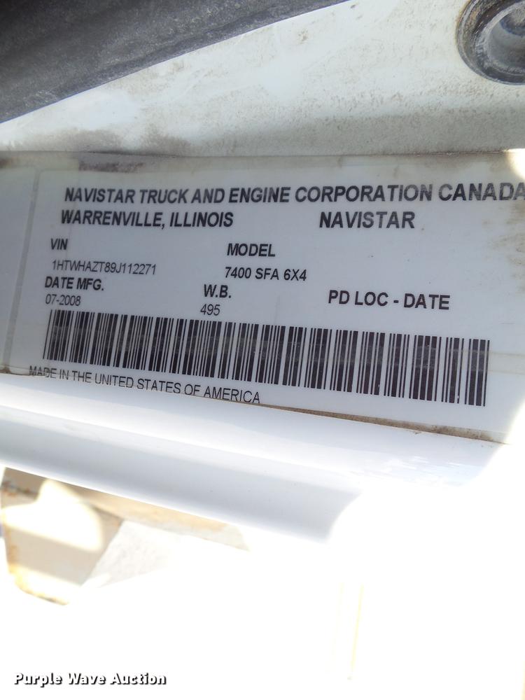 image for item EM9100 2009 International WorkStar 7400 dump truck