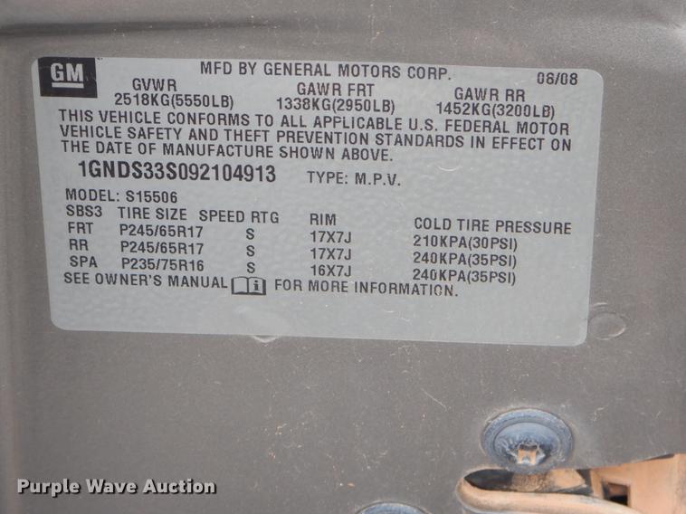 image for item EZ9794 2009 Chevrolet TrailBlazer SUV