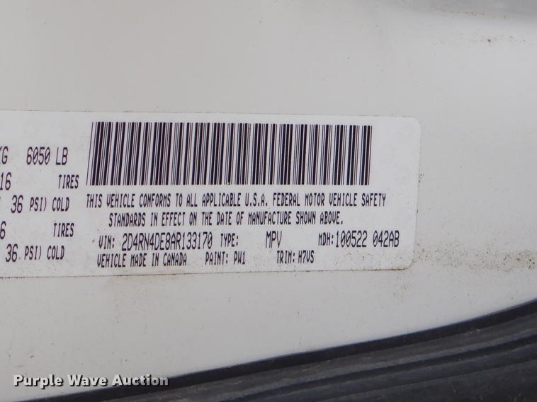 image for item EZ9796 2010 Dodge Grand Caravan SE handicap accessible van