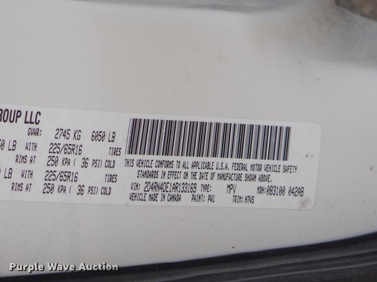 image for item EZ9797 2010 Dodge Grand Caravan SE handicap accessible van