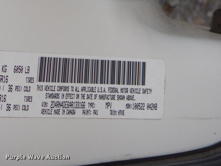 image for item EZ9798 2010 Dodge Grand Caravan SE handicap accessible van