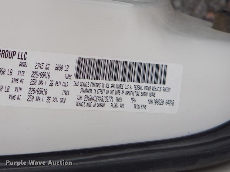 image for item EZ9799 2010 Dodge Grand Caravan SE handicap accessible van