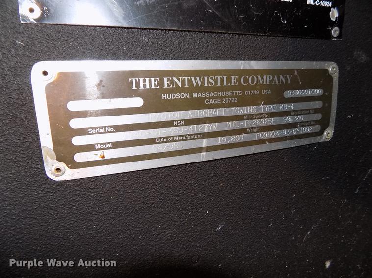image for item FH9191 1999 Entwistle MB-4 aircraft tug