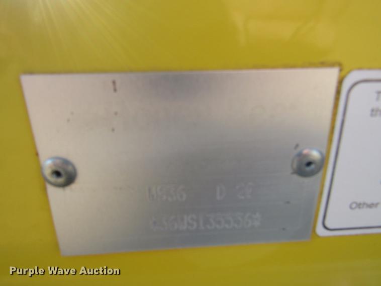 image for item DB6778 2013 Honey Bee WS36 D20 draper swather head