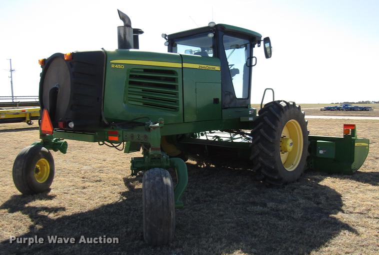 image for item DB6781 2013 John Deere R450 windrower