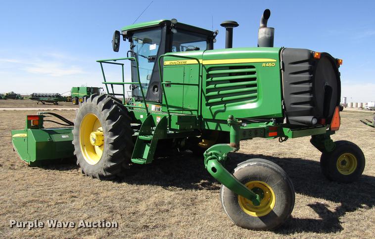 image for item DB6781 2013 John Deere R450 windrower