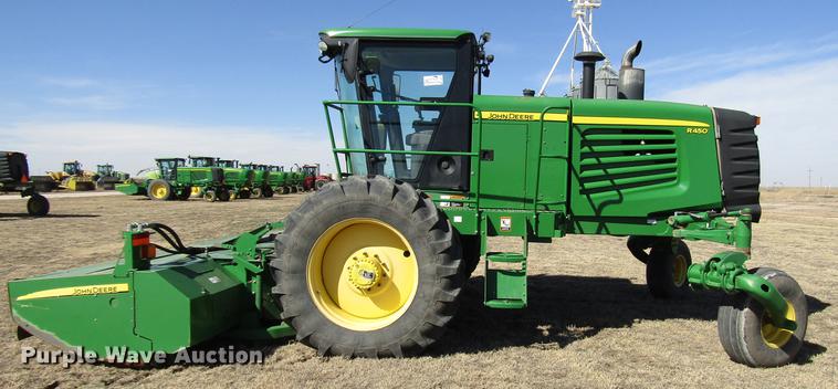 image for item DB6781 2013 John Deere R450 windrower