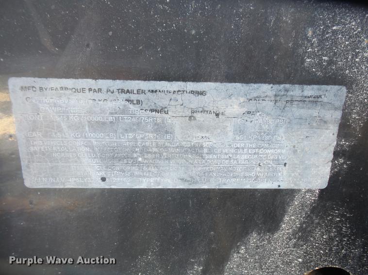 image for item DF7647 2009 PJ equipment trailer