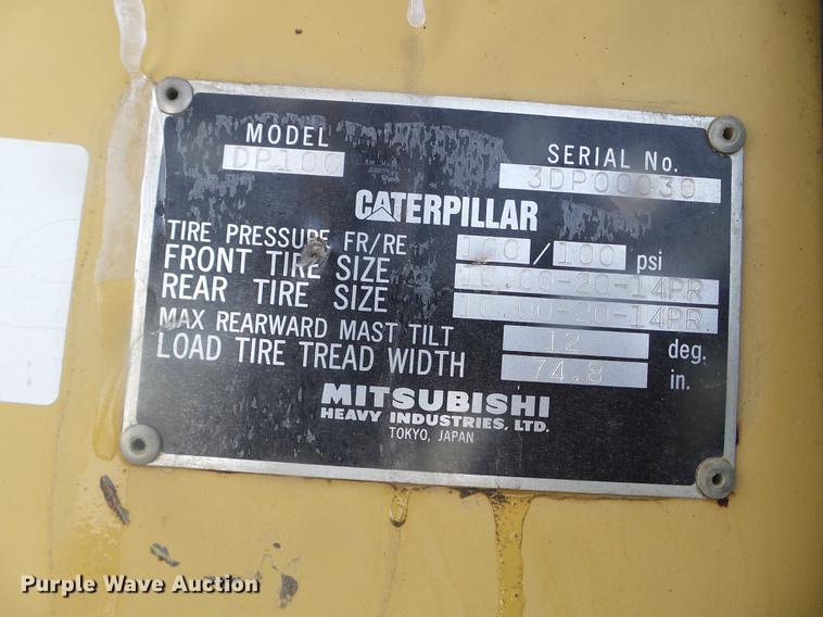 image for item EW9962 1995 Caterpillar DP100 forklift