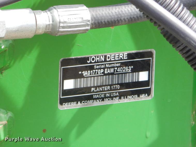 image for item EZ9824 2011 John Deere 1770NT no-till planter with nurse tank trailer