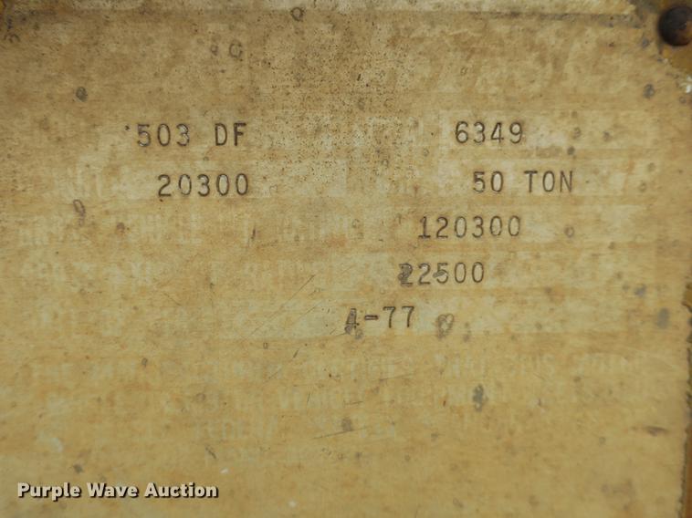 image for item DB8875 1978 Load King 503DF lowboy equipment trailer