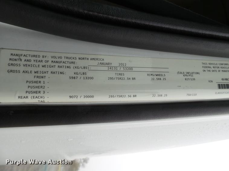 image for item FS9505 2012 Volvo VN Series semi truck