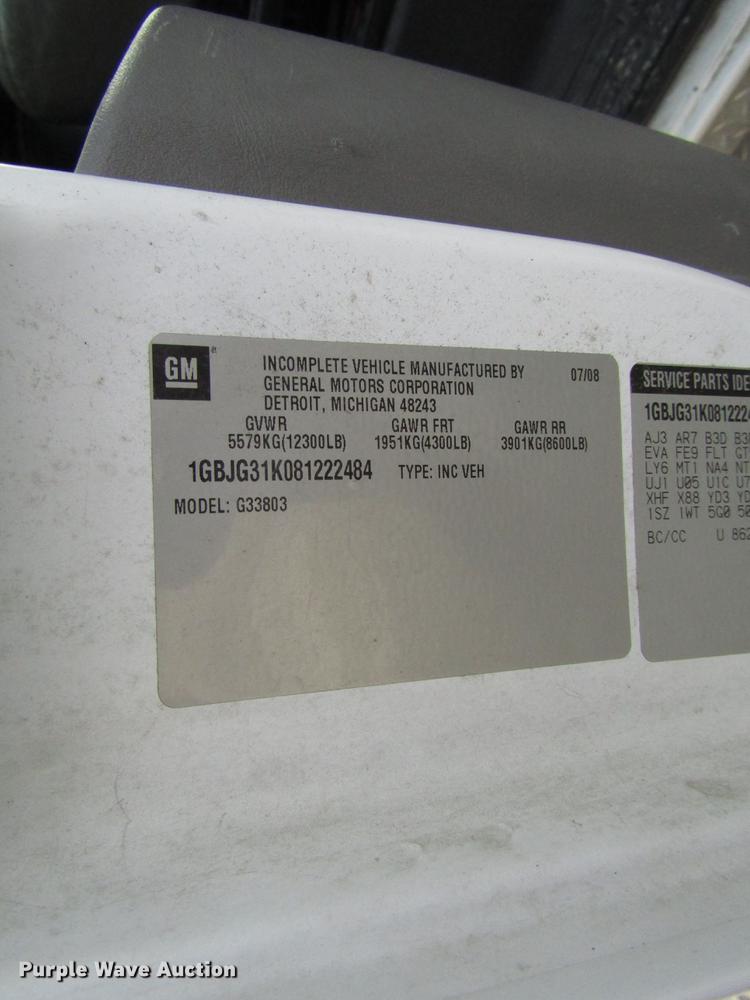 image for item DB6752 2008 Chevrolet Express 3500 Cargo school bus